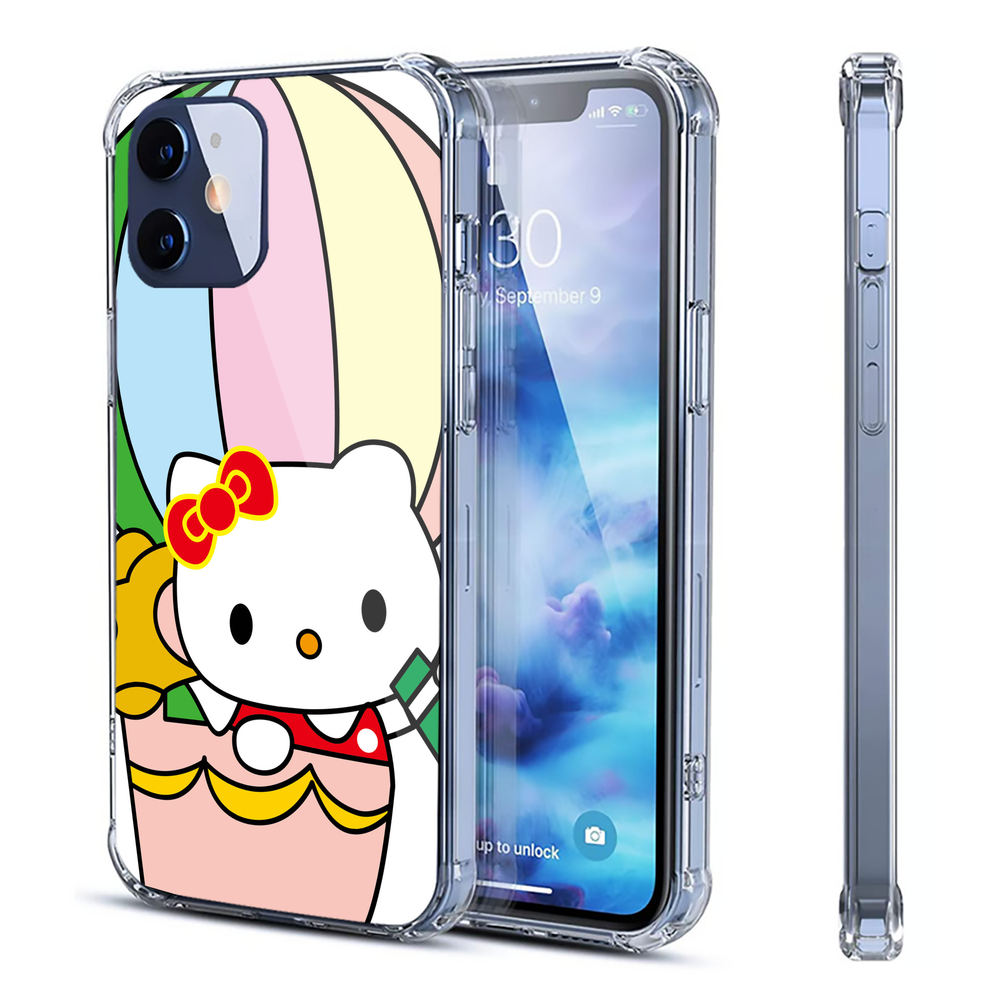 （画像用） Hello Kitty ハローキティ 【iPhone 12シリーズ対応】透明スマホケース（クリアソフトケース）